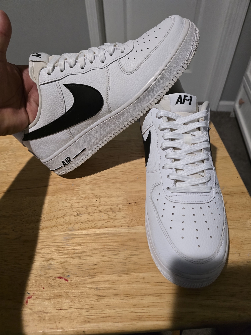 RARE Nike Air Force 1 '07 LV8 White Black NBA Pack Mens Sz 10.5 823511-103 Lk Nw